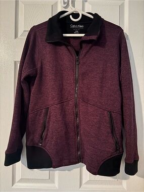 Calvin Klein Performance Marled Plum Knit Pullover